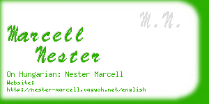 marcell nester business card